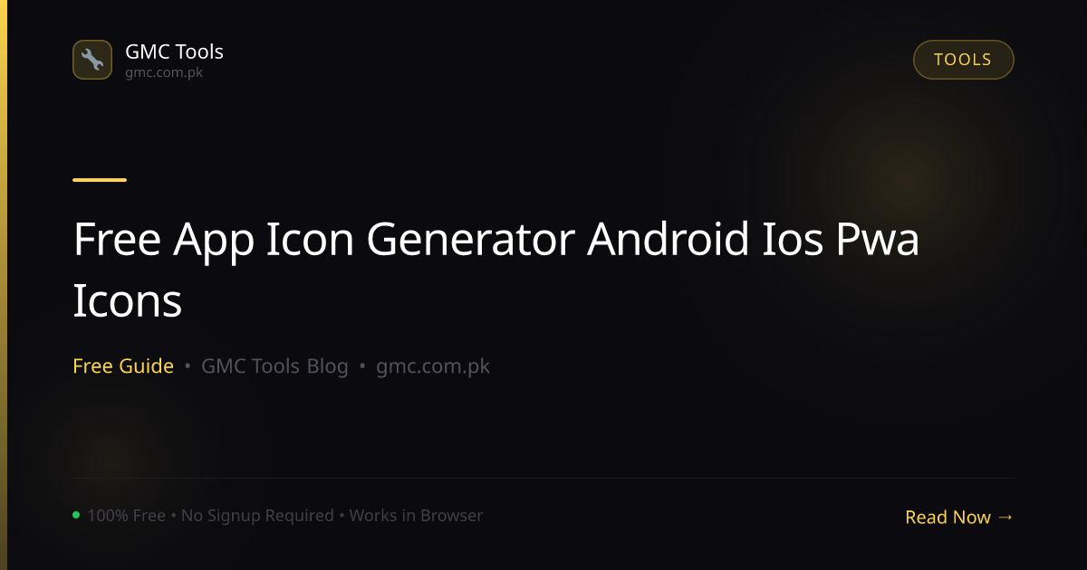 Free App Icon Generator — Create Android, iOS & PWA Icons in One Click