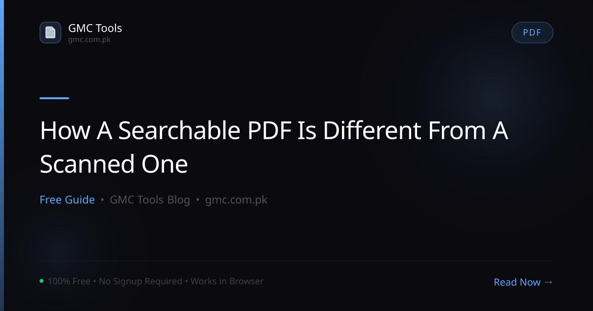 How Is a 'Searchable' PDF Different From a Regular Scanned Document?