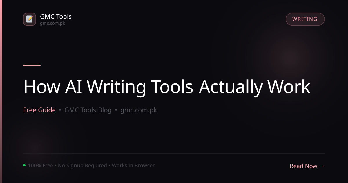 How AI Writing Tools Actually Work (Explained Without the Jargon)