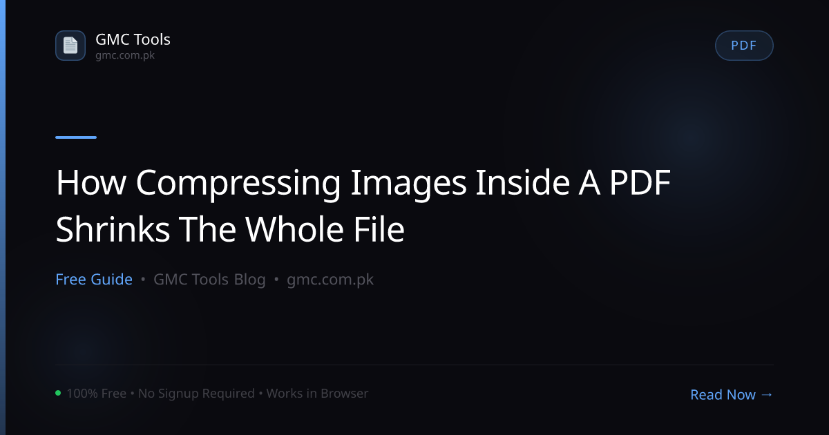 How Does Compressing the Images Inside a PDF Shrink the Whole File So Much?