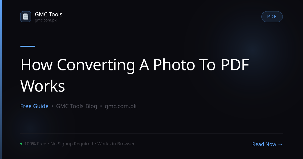 How Does Converting a Photo to PDF Actually Work?