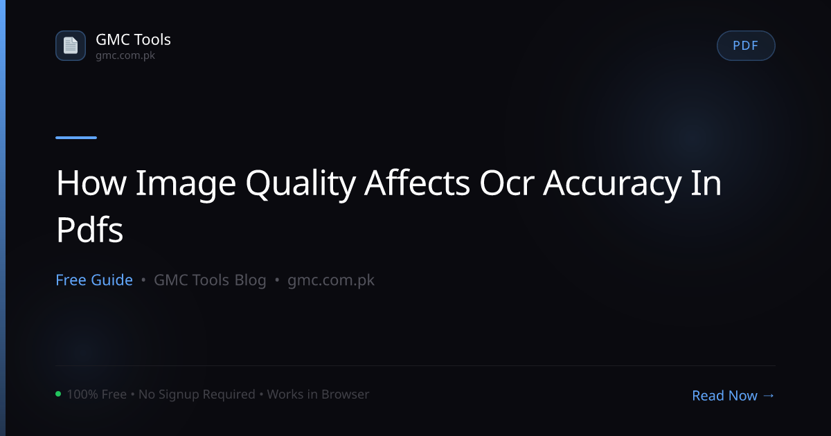 How Does the Quality of a Scanned Image Affect How Accurately OCR Reads It?