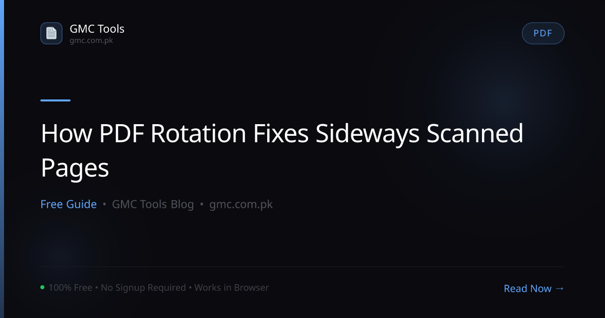 How Does Rotating a PDF Page Actually Fix a Sideways Scan?