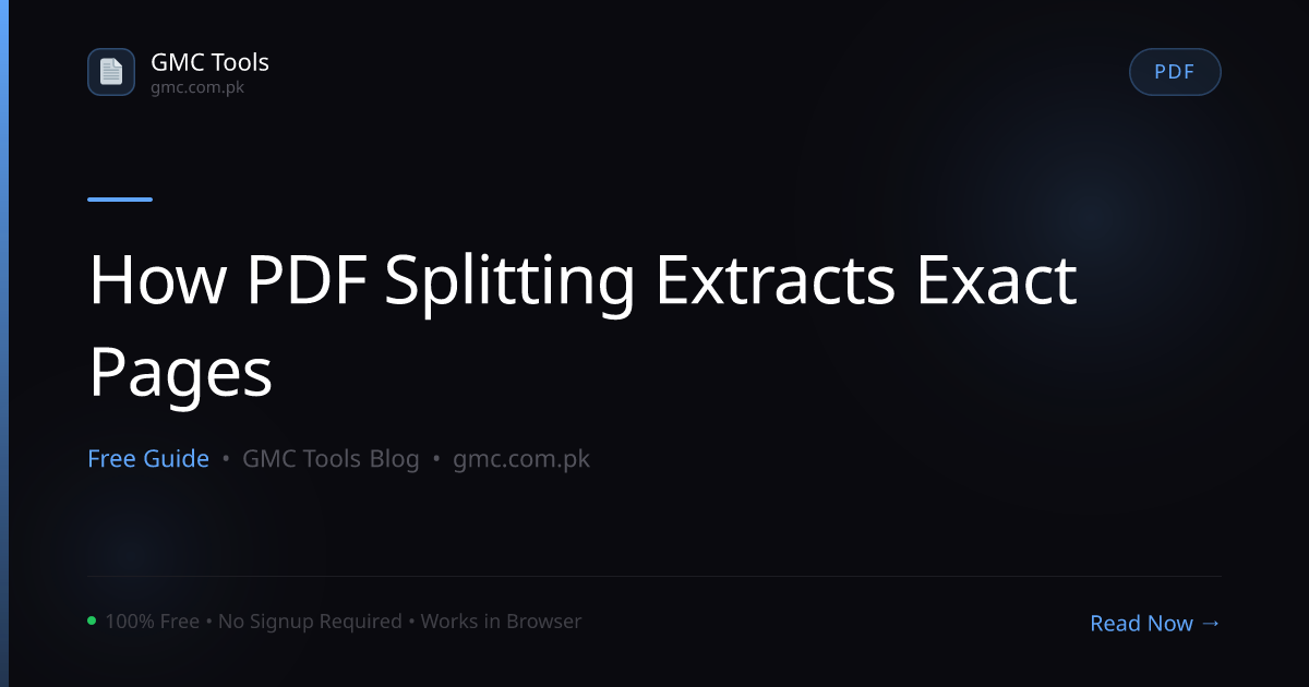 How Does a PDF Splitter Know Exactly Which Pages to Pull Out?