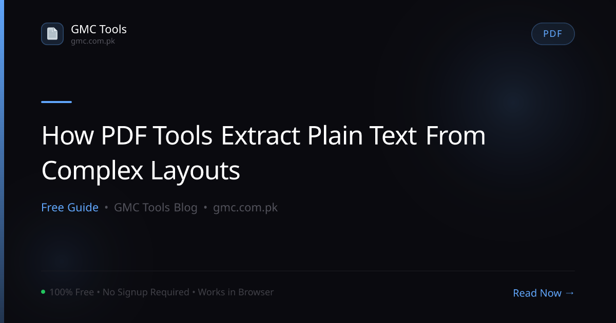 How Do Tools Extract Clean, Plain Text From a Visually Complex PDF Page?