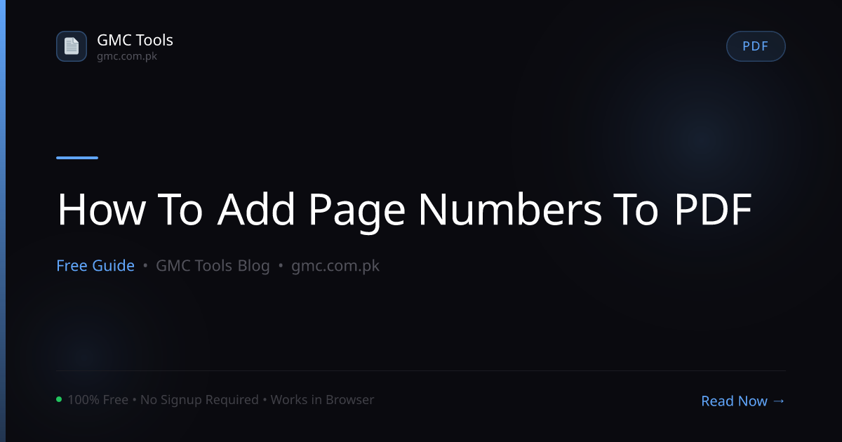 How to Add Page Numbers to a PDF (Free, in Under a Minute)