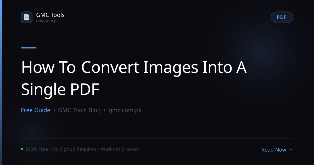 How to Convert Images Into a Single PDF Document