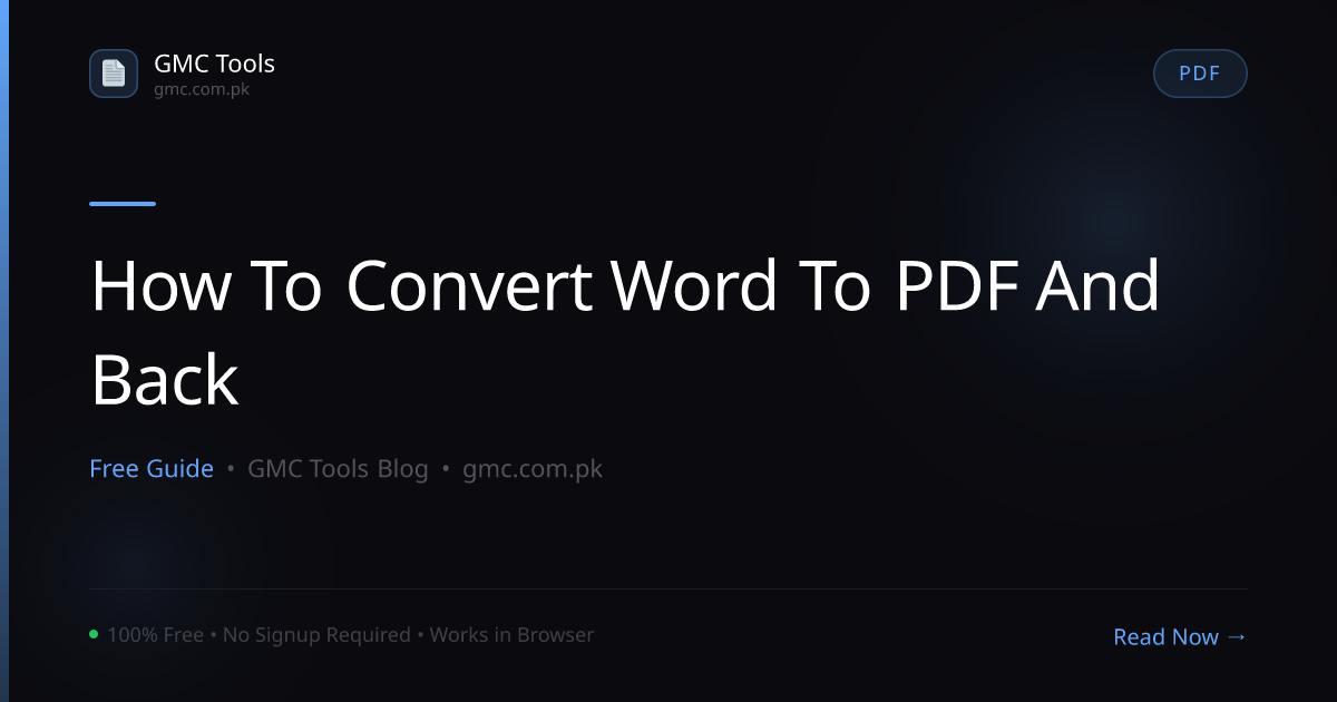 How to Convert Word to PDF (and PDF Back to Word) — Complete Guide