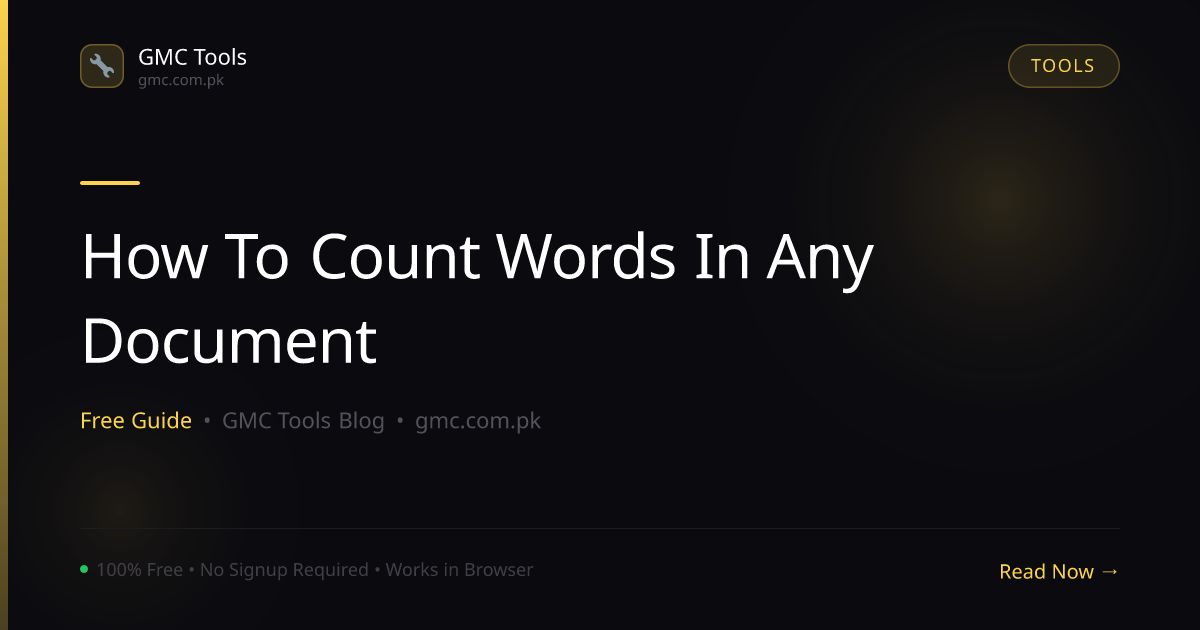How to Count Words in Any Document — Free Online Word Counter
