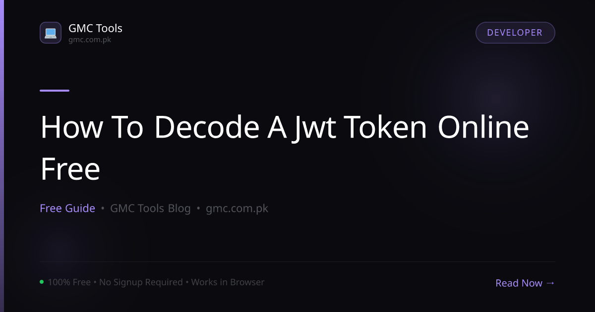 How to Decode a JWT Token Online for Free (Header, Payload & Signature)