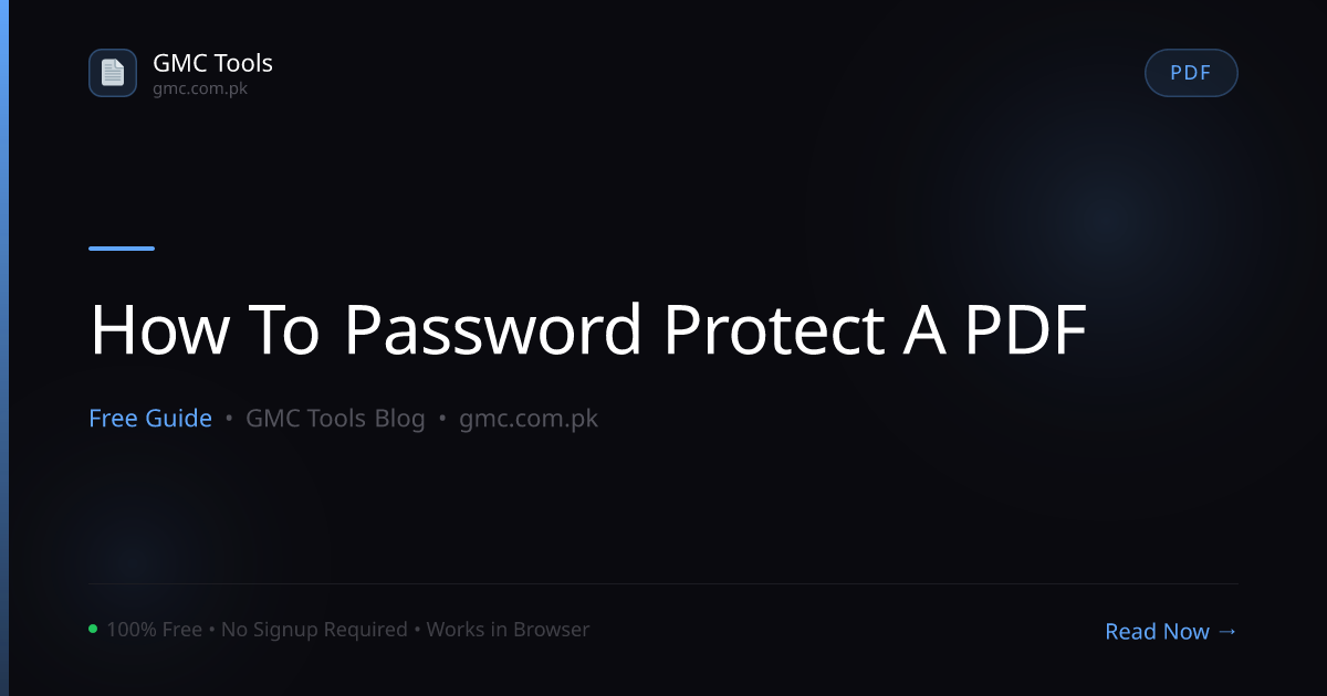 How to Password Protect a PDF (Lock Your Files in Seconds)