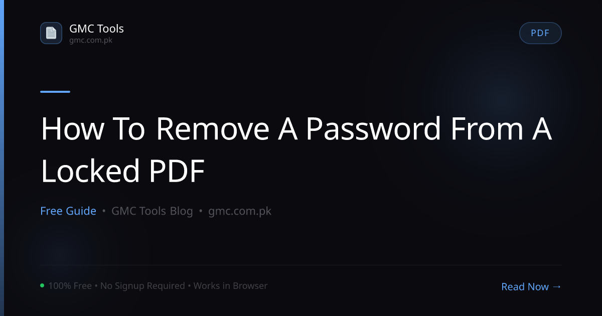 How to Remove a Password From a Locked PDF