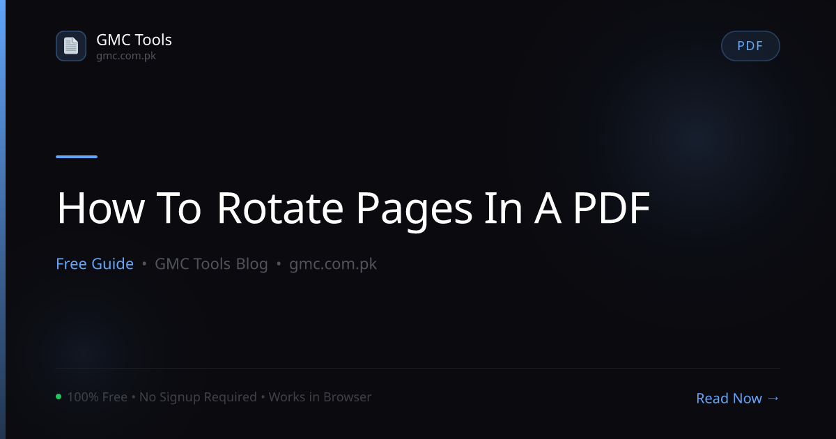 How to Rotate Pages in a PDF Without Special Software