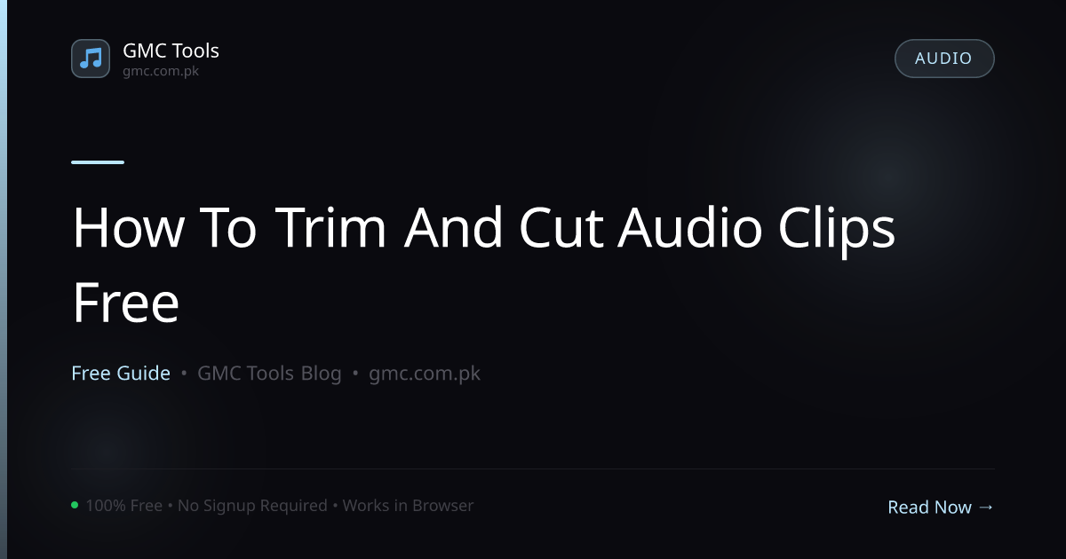 How to Trim and Cut Audio Clips Online for Free (Step-by-Step)