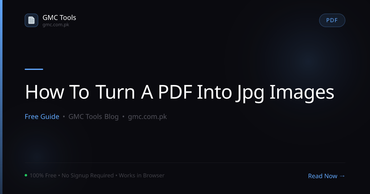 How to Turn a PDF Into JPG Images