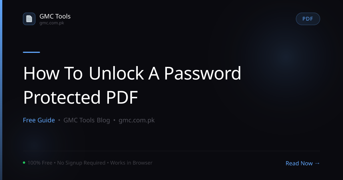 How to Unlock a Password-Protected PDF (When You Know the Password)
