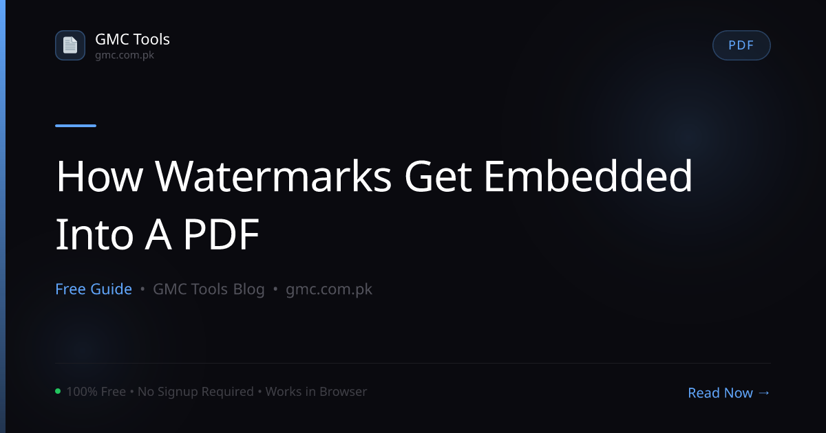 How Do Watermarks Get Permanently Embedded Into a PDF Page?
