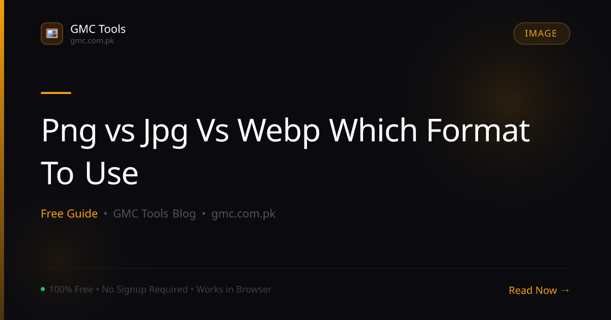 PNG vs JPG vs WebP: Which Image Format Should You Use in 2025?