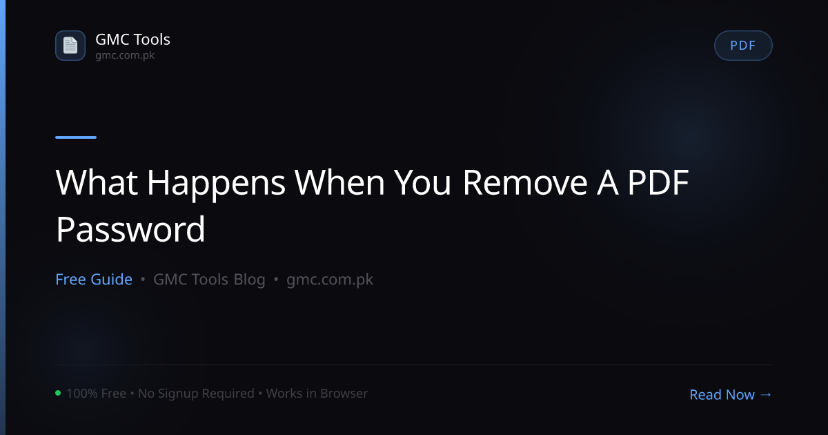 What Actually Happens When You 'Unlock' or Remove a PDF Password?
