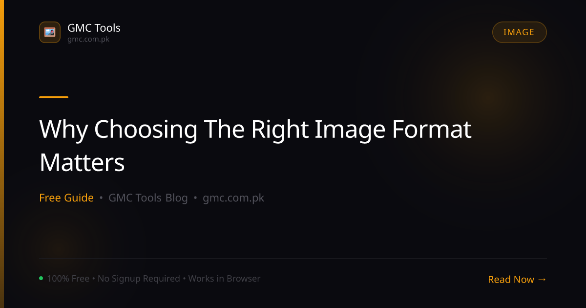 Why Is Choosing the Right Image Format Important Before You Upload?